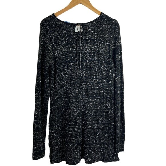 Simply Vera Wang Women’s  Gold metallic Details Black‎ Sweater Size XL - Picture 2 of 10